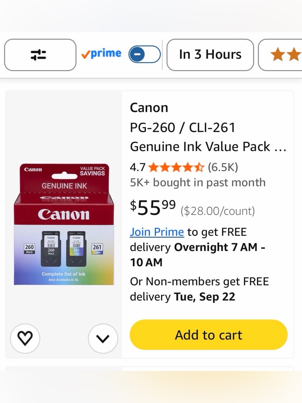 Combo 2 xCanon PG-260 / CLI-261 Genuine Ink Value Pack - Black & Color.